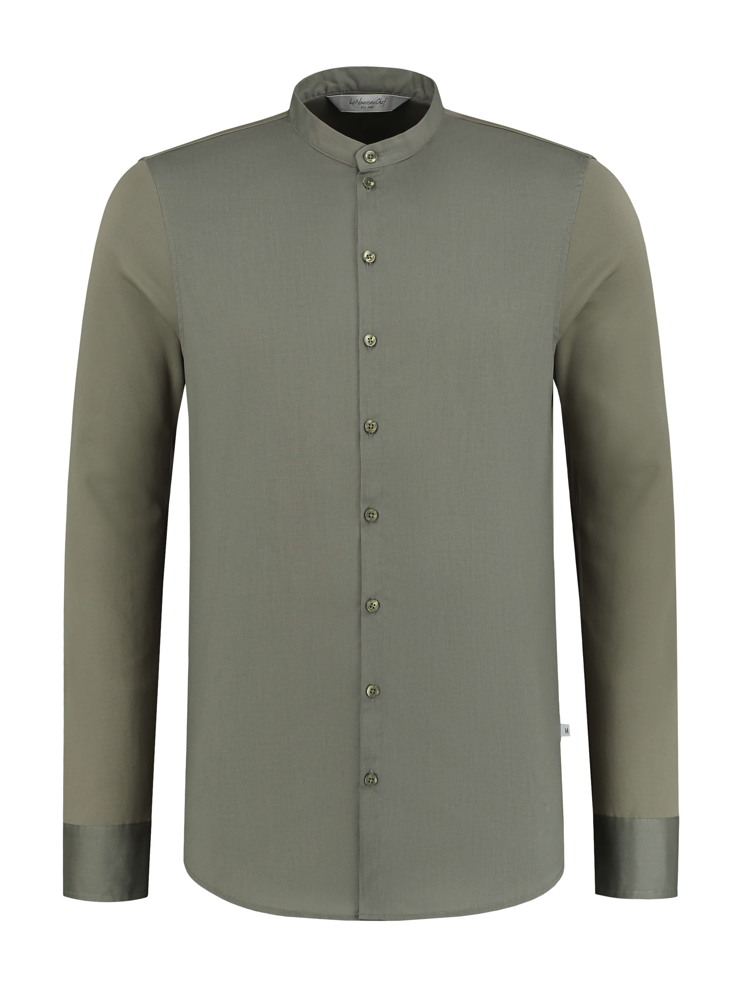 Service Shirt Lucas Olivette Green by Le Nouveau Chef -  ChefsCotton