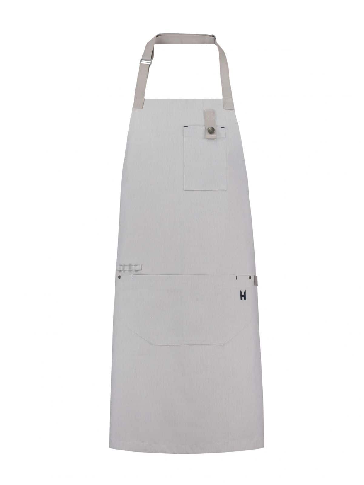 Bib Apron Seattle Heavy Grey Denim by Le Nouveau Chef -  ChefsCotton